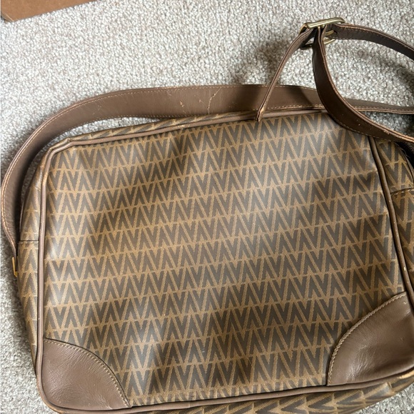 Authentic Valentino pvc leather brown grey shoulder bag - Picture 4 of 12